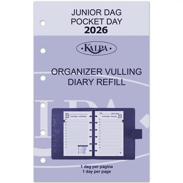 6231-26 125 x 80 mm Pocket 6 Ring Binder Refills Daily NL EN 2026